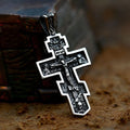 Cross Jesus Steel Pendant 316L Gothic Religious