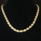 Iced Out Cuban Chain Necklace Stainless Steel Bead
