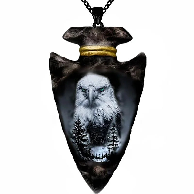 Gothic Crow Black Chain Pendant Necklace Hip Hop Necklace for Men Stainless Steel Jewelry Accessories Men Halloween Party Gifts