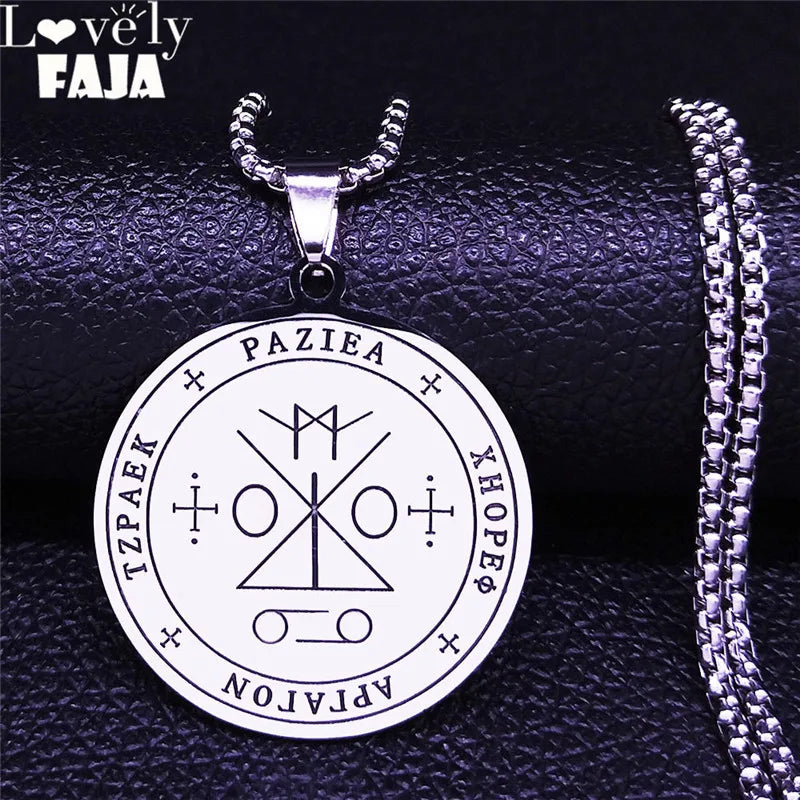 Gabriel Archangel Amulet Necklace — Stainless