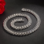 Hip Hop Punk 12mm Curb Cuban Chain Necklaces For Men 925 Sterling Silver Link Chain Chokers Solid Silver Metal on Neck Jewelry