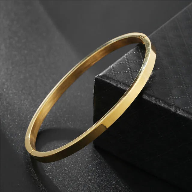 Fashion Design Stainless Steel Curved Tableware Fork Open Bracelet Men and Women Personality Charm Hip Hop Casual