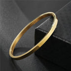 Fashion Design Stainless Steel Curved Tableware Fork Open Bracelet Men and Women Personality Charm Hip Hop Casual