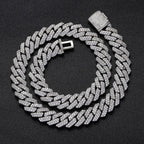 Iced Out Cuban Link Chain Necklace — Copper Alloy 15mm