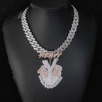 Iced Out Letter Pendant Necklace Name