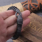Viking Ouroboros vintage punk bracelet for men stainless steel fashion Jewelry hippop street culture