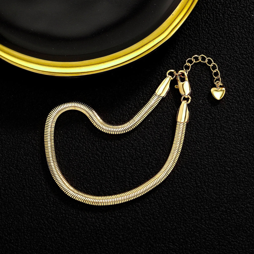 Gold Snake Bracelet Adjustable Statement