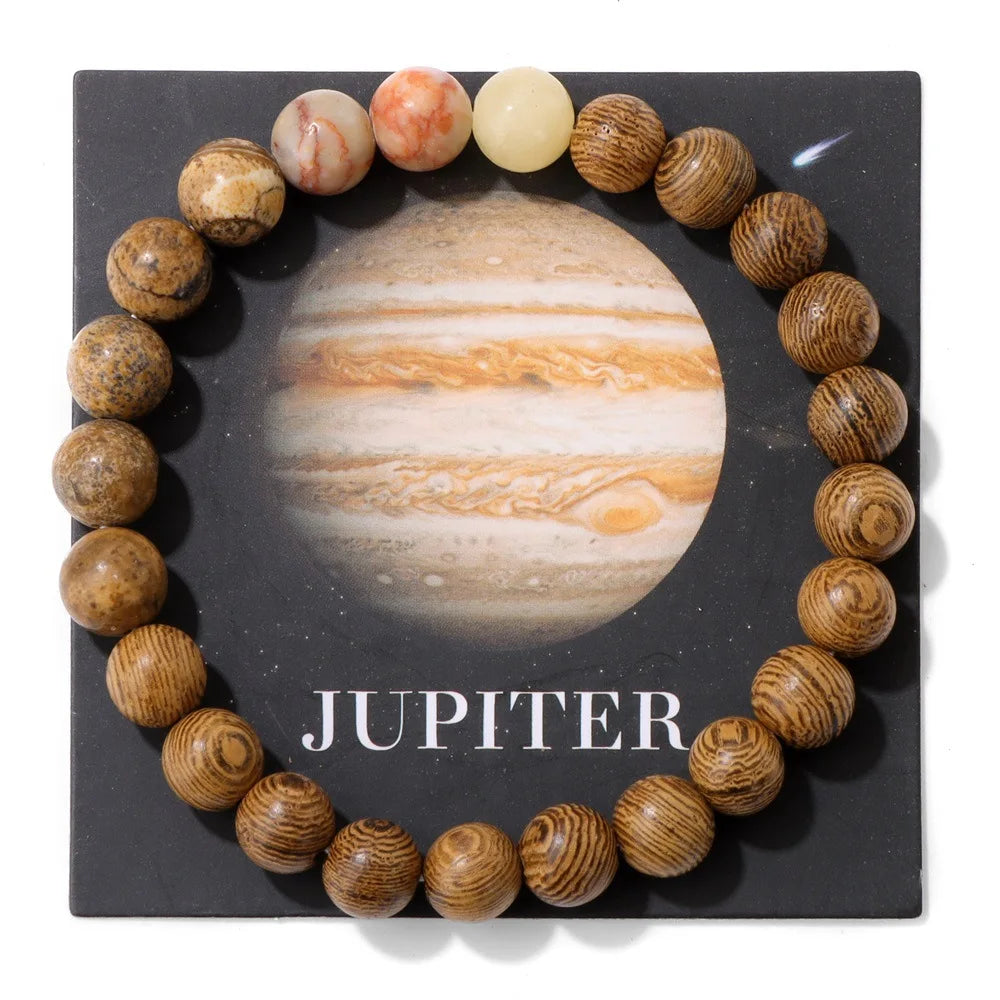 Rope Steel Bracelet Moon 8MM Solar System
