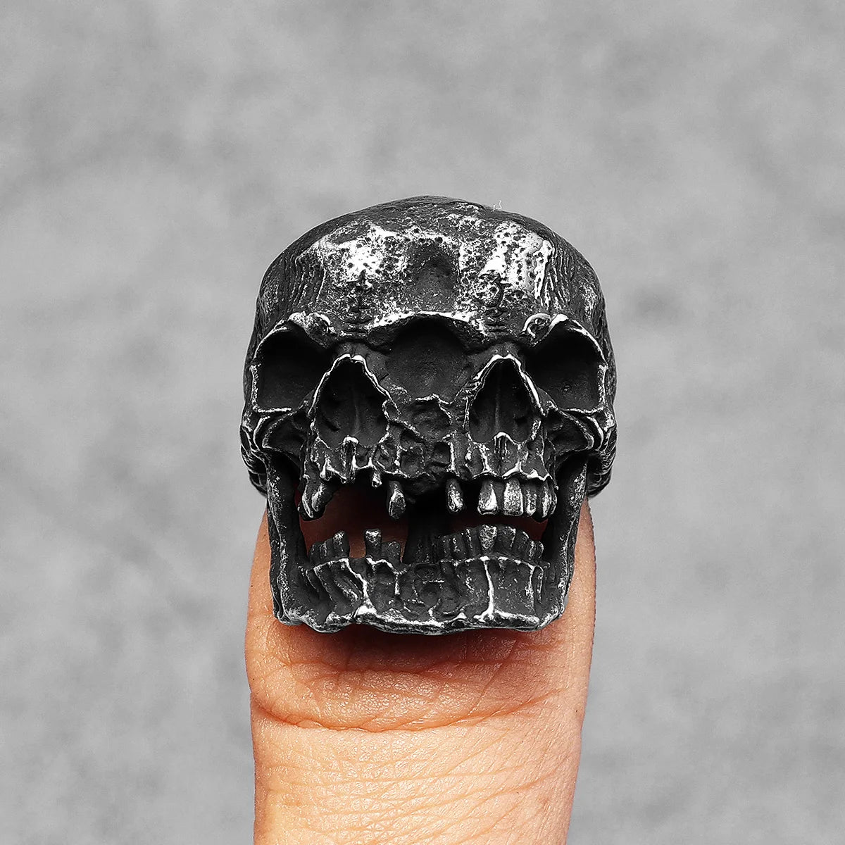 Skull Ring Black — Stainless Steel