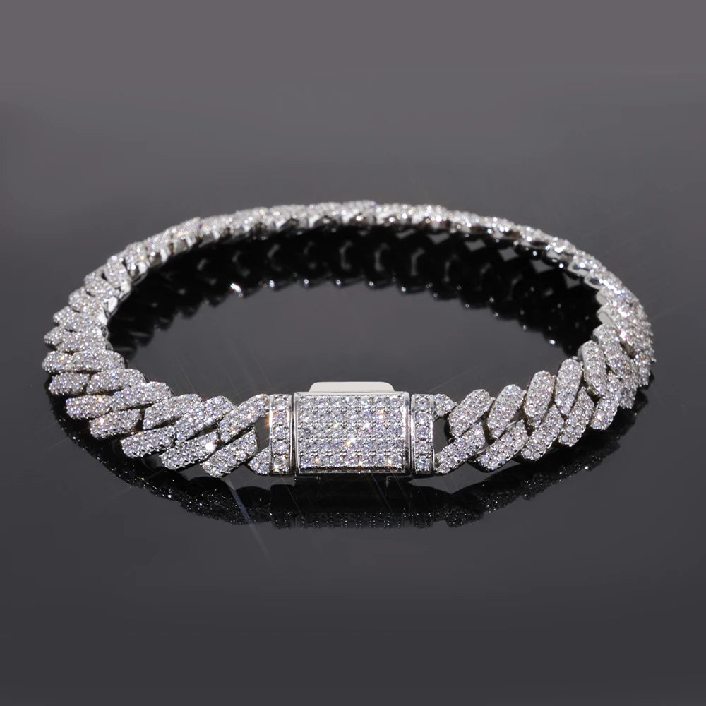 Iced Out Cuban Chain Necklace Stainless Steel 8MM
