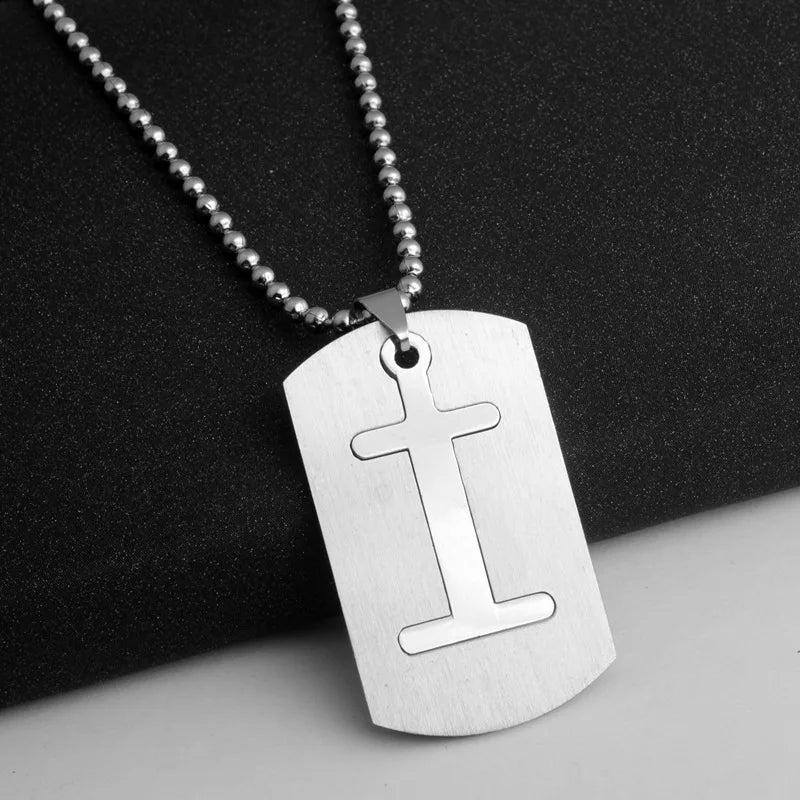 Steel Pendant 316L Initials Letter Name