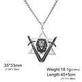 Lion Head Pendant Necklace — Gold