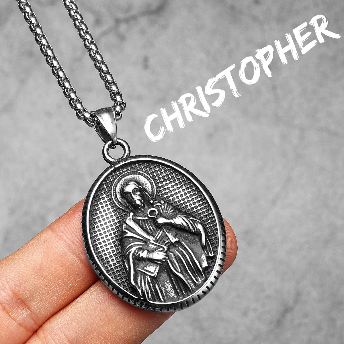 St. Christopher Pendant — Stainless Steel
