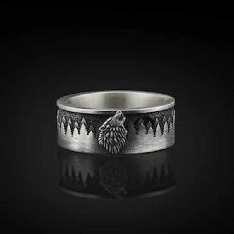 Odin Norse Rune Couple Ring — Stainless Steel