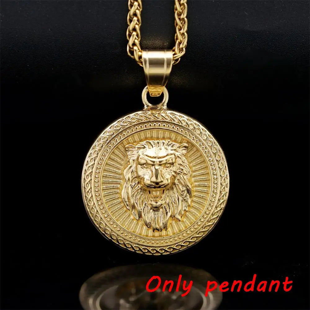 Men Women Hip Hop gold silver color LION Pendant Necklace Hiphop pendants Necklaces Fashion Jewelry Gifts