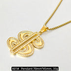 Hip Hop Iced Out Bling Dollar Sign Pendant Gold Color Stainless Steel Rapper Money Necklace For Men Women Hippie Jewelry Gift