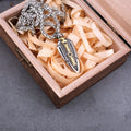 Gungnir Spear Valknut Norse Pendant Necklace — Stainless Steel