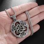 Jewelry Round Celtic Knot Necklace for Men Nordic Rune Amulet Fashion Sweater Necklace Gift