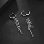 Fringed Chain Earrings — Stainless Steel