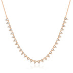KNOBSPIN 2mm/3mm D Color Moissanite Tennis Necklace s925 Sterling Silver 18inch Chain, Wedding Necklaces for Women Fine