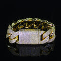 Bling Zircon Cuban Link Chain for Men Iced out 20mm Width Big Bubble Cuban Necklace Hip Hop Man Jewelry Won't Flip