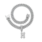 Fashion Shining A-Z Letter Pendant Zircon Inlaid Charm Necklace 26 Initial Alphabet Name Clavicle Chain Party Jewelry Gift