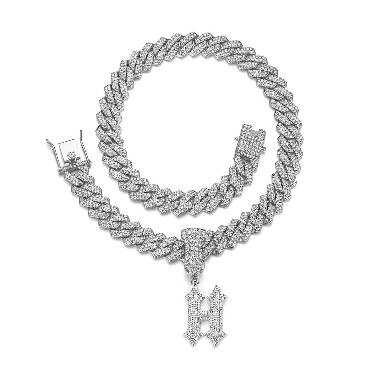 Fashion Shining A-Z Letter Pendant Zircon Inlaid Charm Necklace 26 Initial Alphabet Name Clavicle Chain Party Jewelry Gift