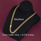 ULJ Hip-Hop Jewelry Men and Women Stainless Steel Miami Cuban Link Street Rapper Necklace Waterproof Chain