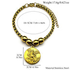 Archangel Michael Hand Chain Bracelet — Stainless Steel