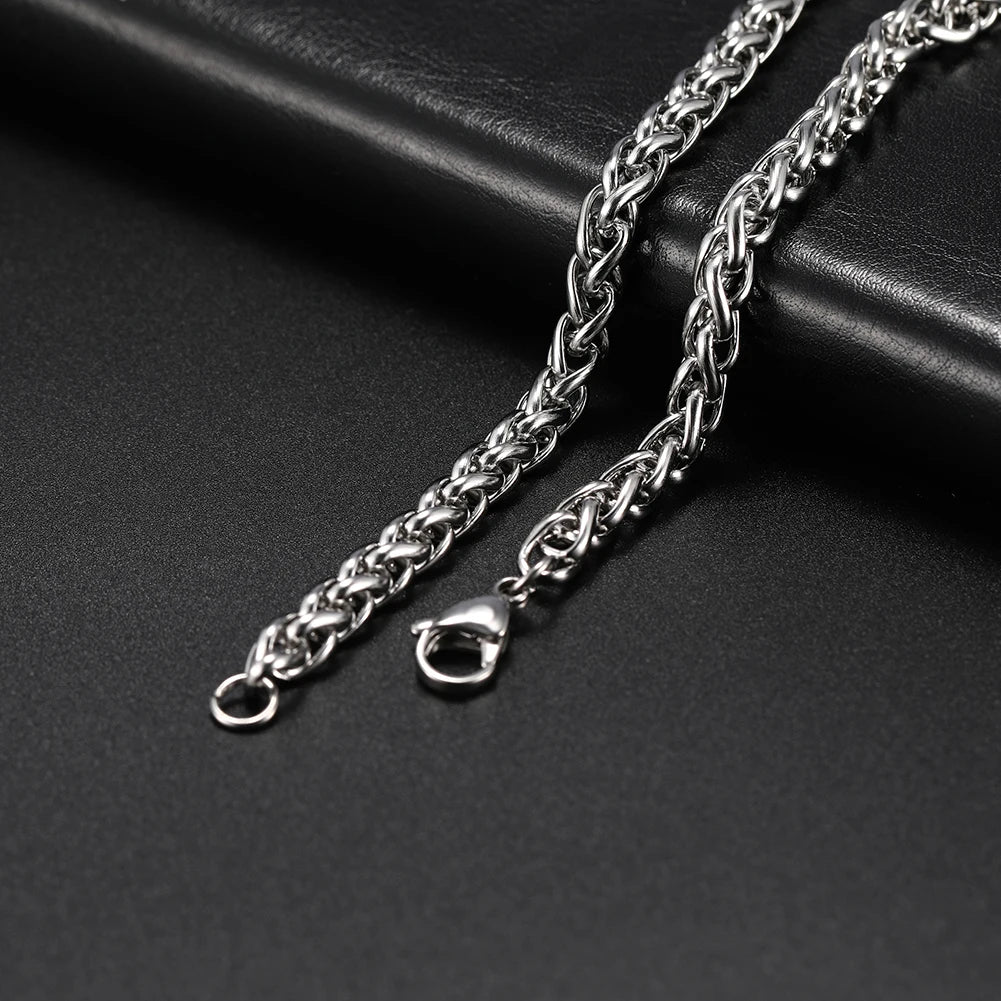 My Shape Basic Cuban Chain Necklaces for Men Chains Punk Figaro Box Curb Chain Chokers Lobster Clasp Fashion Male