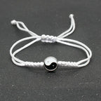Yin Yang Braided String Bracelet — Adjustable, Multiple Colors