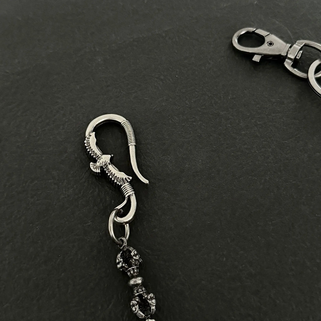 Biker Eagle Charm Trouser Chain Necklace — Stainless Steel