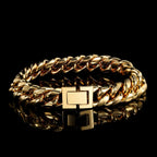 Black Cuban Chain Bracelet Stainless Steel Miami