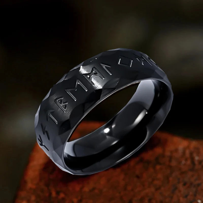 Vintage Odin Norse Viking Amulet Rune Rings For Men Cool Stainless Steel Celtic Knot Ring Wedding Jewelry Valentine's