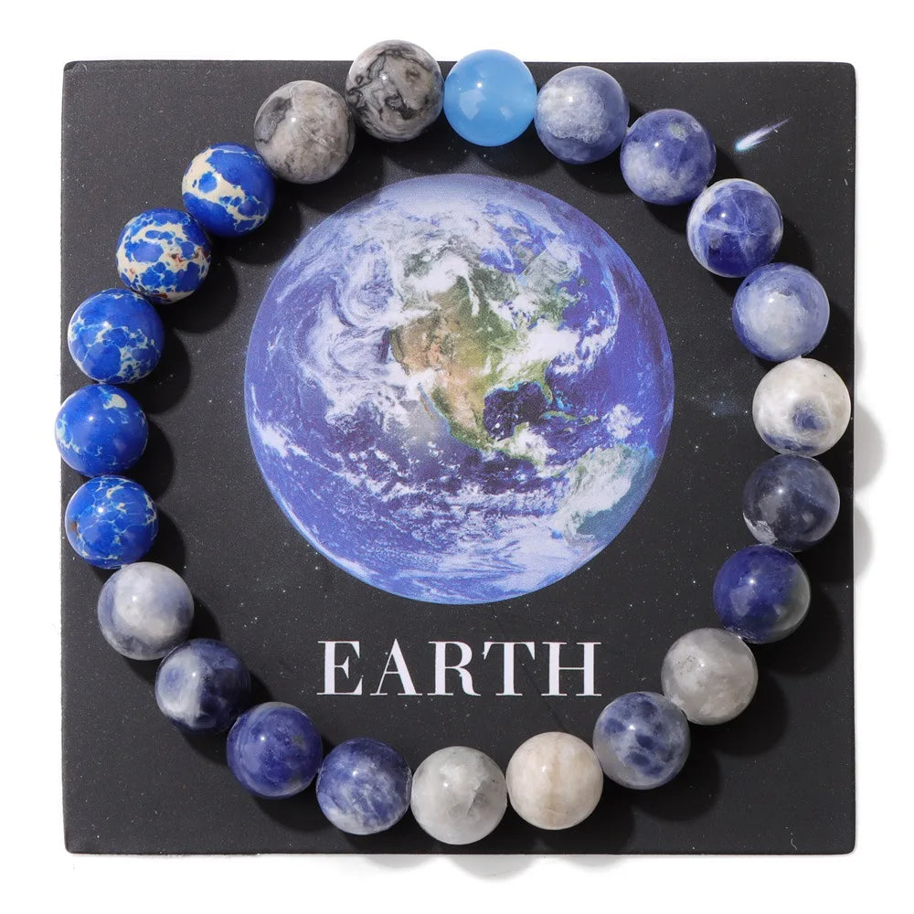 Rope Steel Bracelet Moon 8MM Solar System