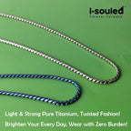 Pure Titanium Twisted Rope Chain Necklace 2.5mm Hypoallergenic Unisex Fashion