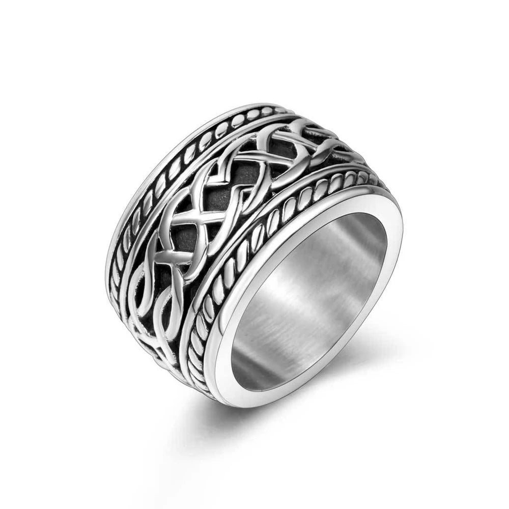 Celtic Spiral Knot Ring — Stainless Steel