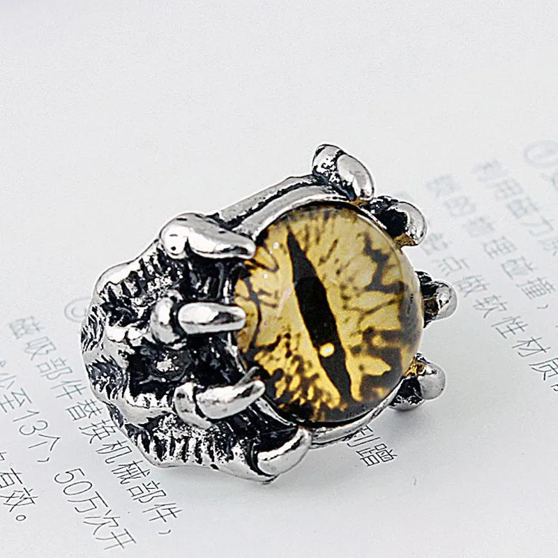 Demon Eye Steel Ring Skeleton Trendsetter Single