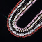 Tennis Chain Necklace Stainless Steel 5MM Colorful