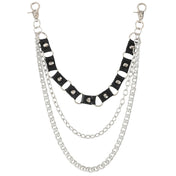 Punk style multi-layer spiky jeans chain Hip hop hip hop waist chain