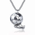 Stainless Steel Basketball Pendant Necklace