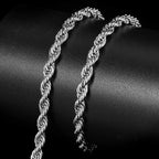 Rope Bracelet Iced Out Stainless Steel 6MM