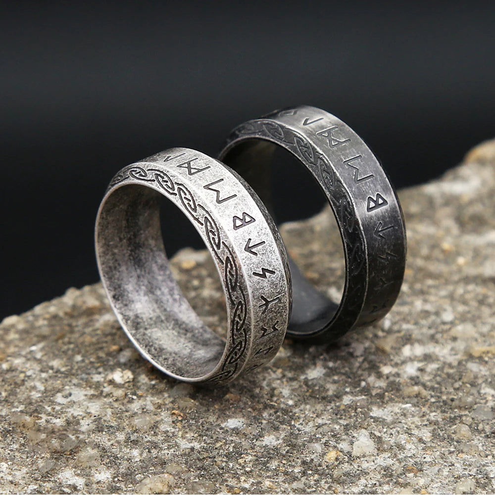Viking Rune Ring — Stainless Steel