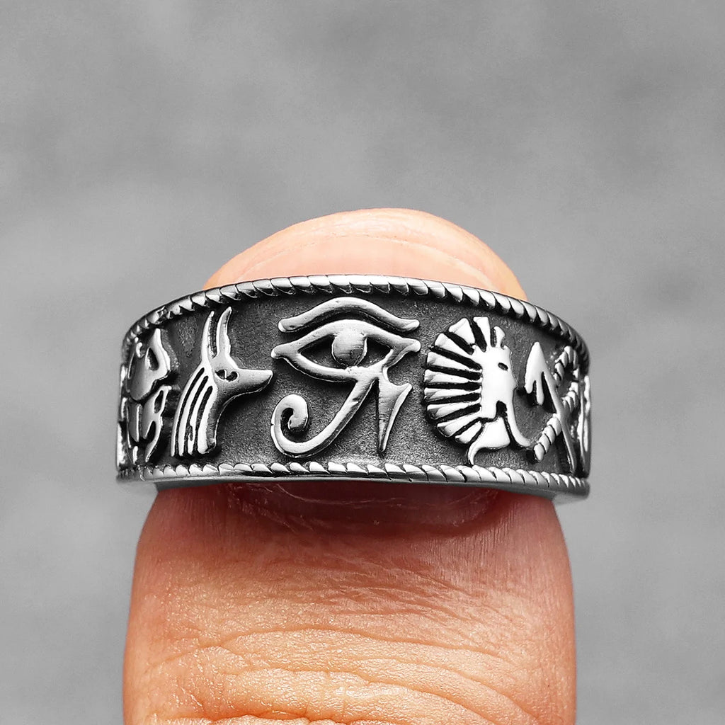 Egypt Pharaoh Eye Ring — Stainless Steel