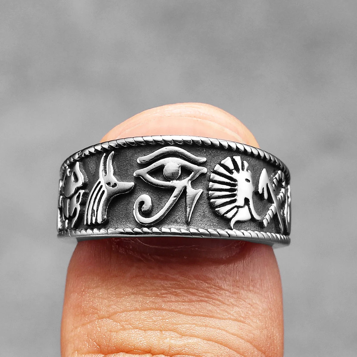 Egypt Pharaoh Eye Ring — Stainless Steel