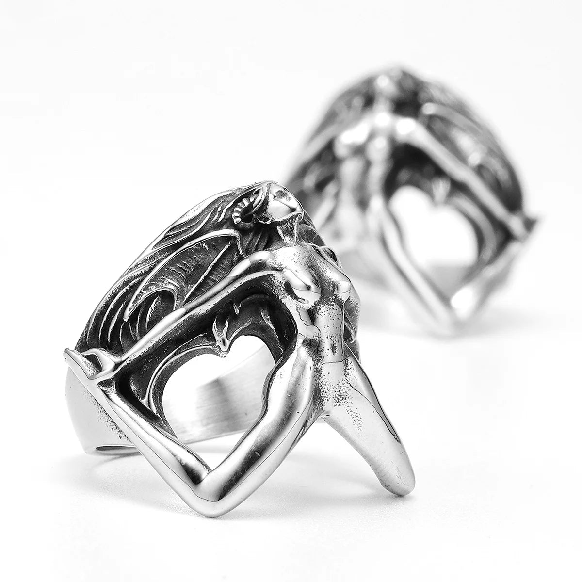 Gothic Statement Ring — Stainless Steel