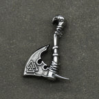 Stainless steel Nordic Rune Thor\'s Hammer Pendant Odin Celts Valknut Thors axe Necklace Men's Amulet Jewelry