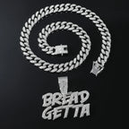 Cuban Chain Letter Pendant Necklace — Zinc Alloy