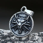 316L Stainless Steel Anime Wolf Head Pendant Necklace Vintage Choker Link Chain For Man Game Accessories Movie Boyfriend Gift