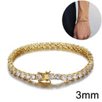Iced Out Tennis Bracelet Stainless Steel 10/12MM